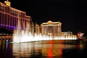 The Bellagio Fountains In Las Vegas NV
